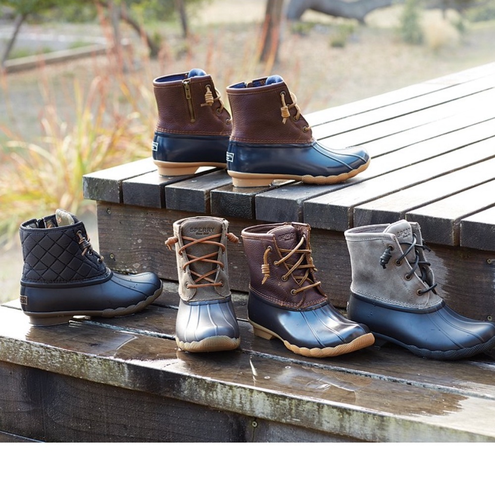 🔥👖SPERRY SALTWATER/ TAN LACE/DARK BROWN BOOTS!!